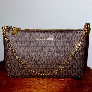 Michael Kors Coated Canvas Monogram Crossbody Bag